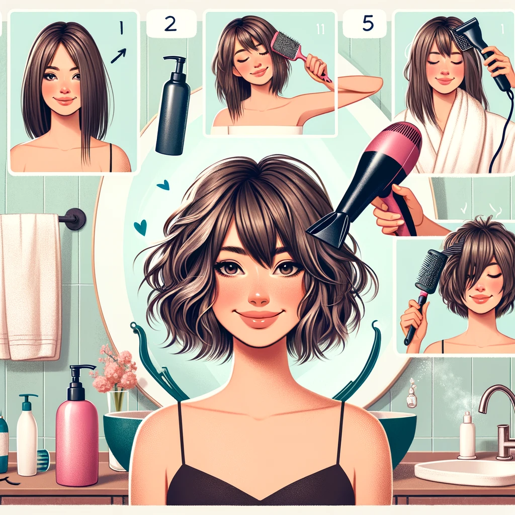 Step-by-Step Tutorial for Styling a Shaggy Bob at Home