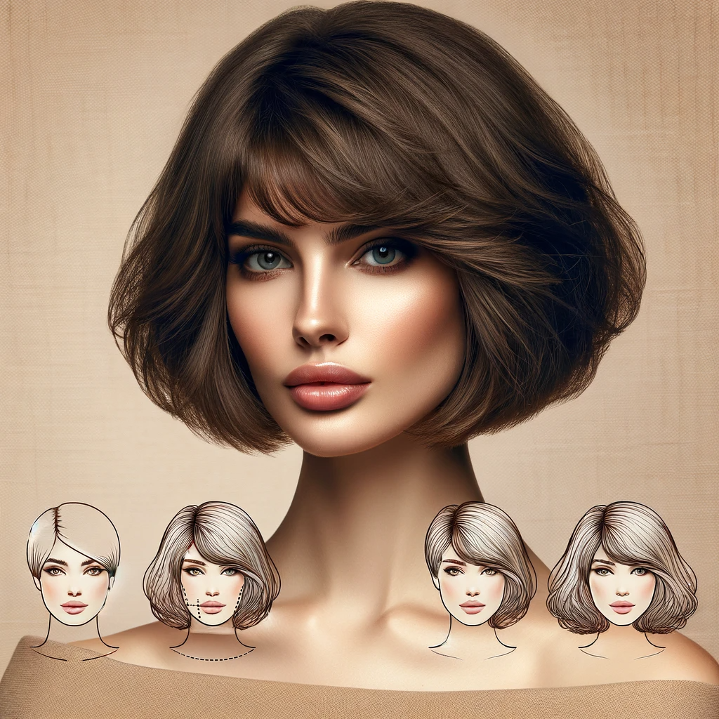 shaggy bob hairstyle for round face