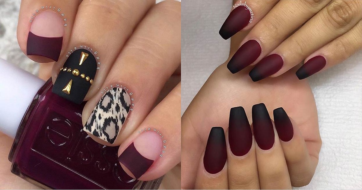 Hot Pink and Black Matte Nail Design Ideas - wide 5