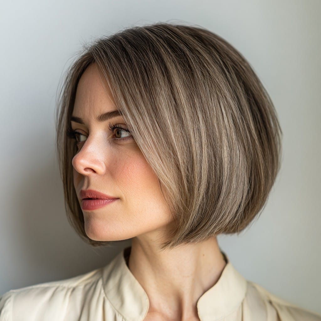 Ash Beige Bob Hair