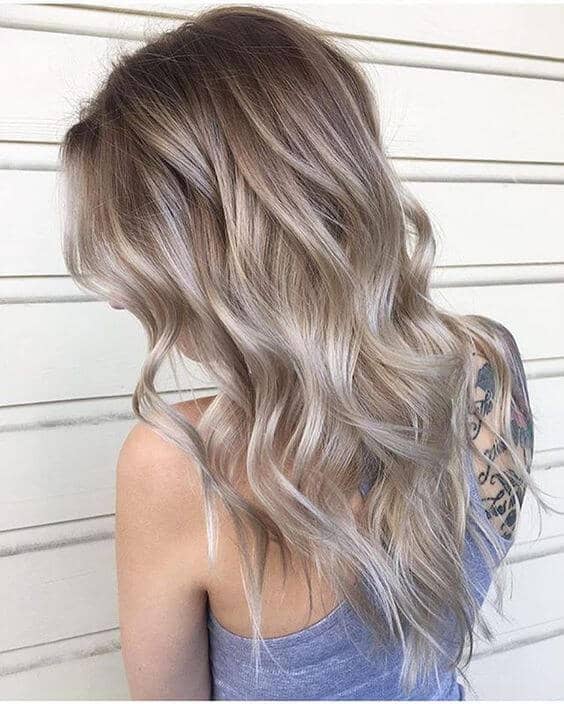 Ash Brown Blonde Long Waves