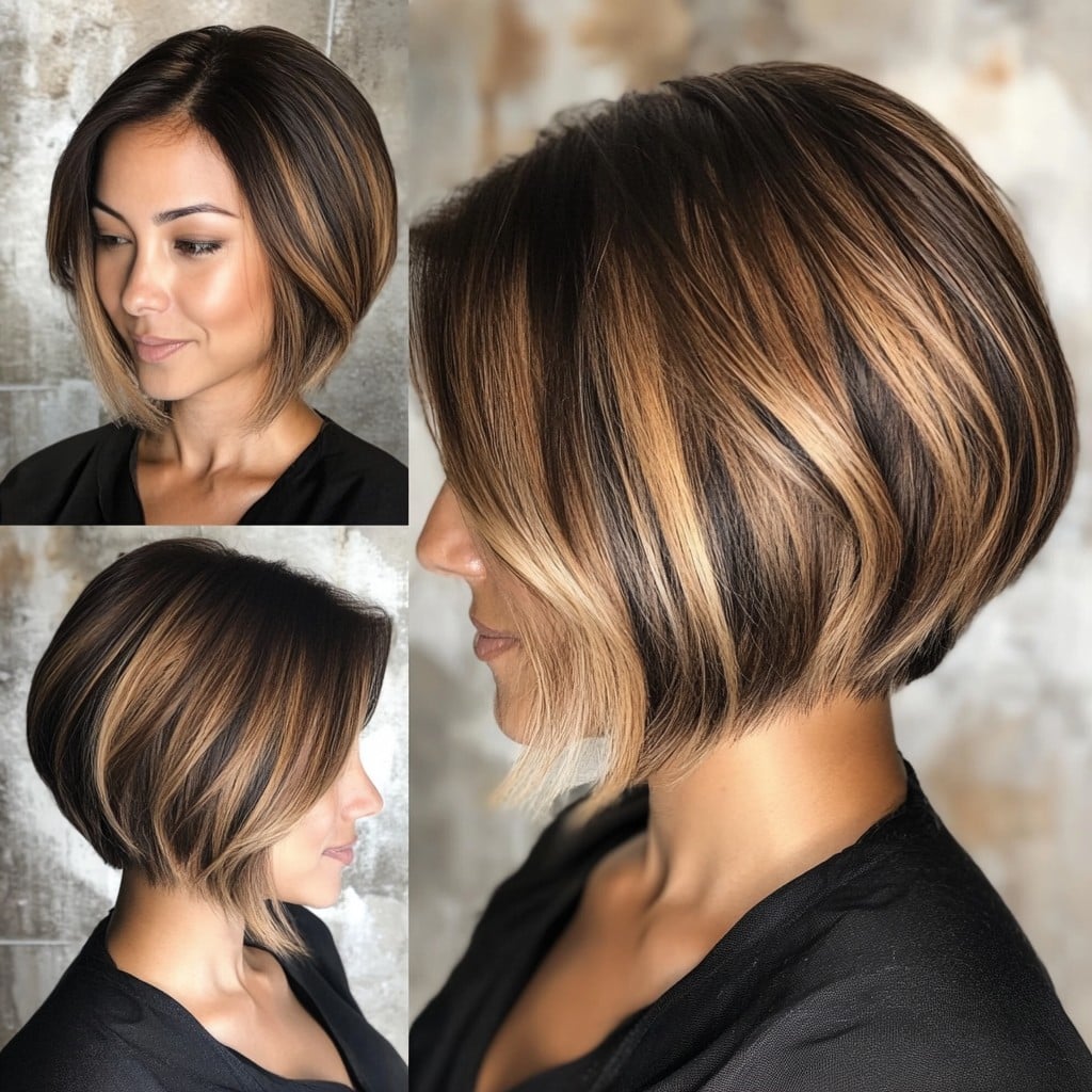 Espresso Brown with Caramel Highlights