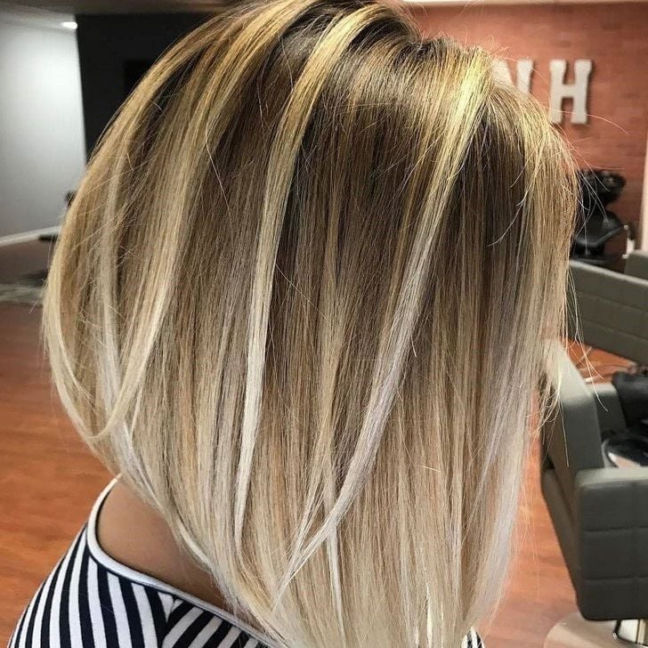 Dimensional Blonde Balayage Lob