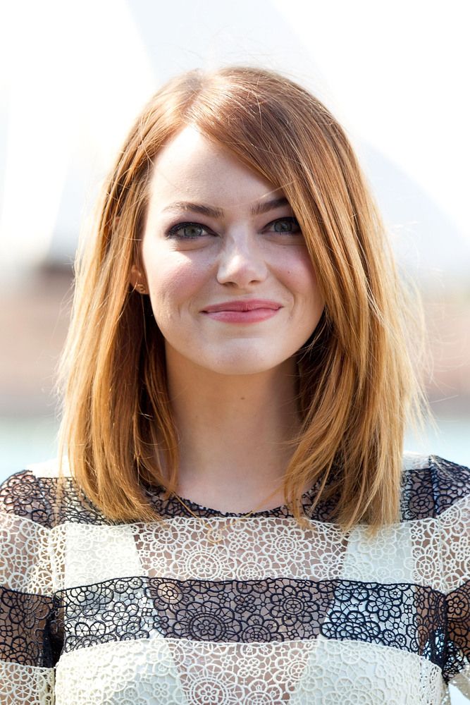30 Chic Celebrity-Inspired Lobs | Emma Stone Lob Haircut | Hairstyle on Point
