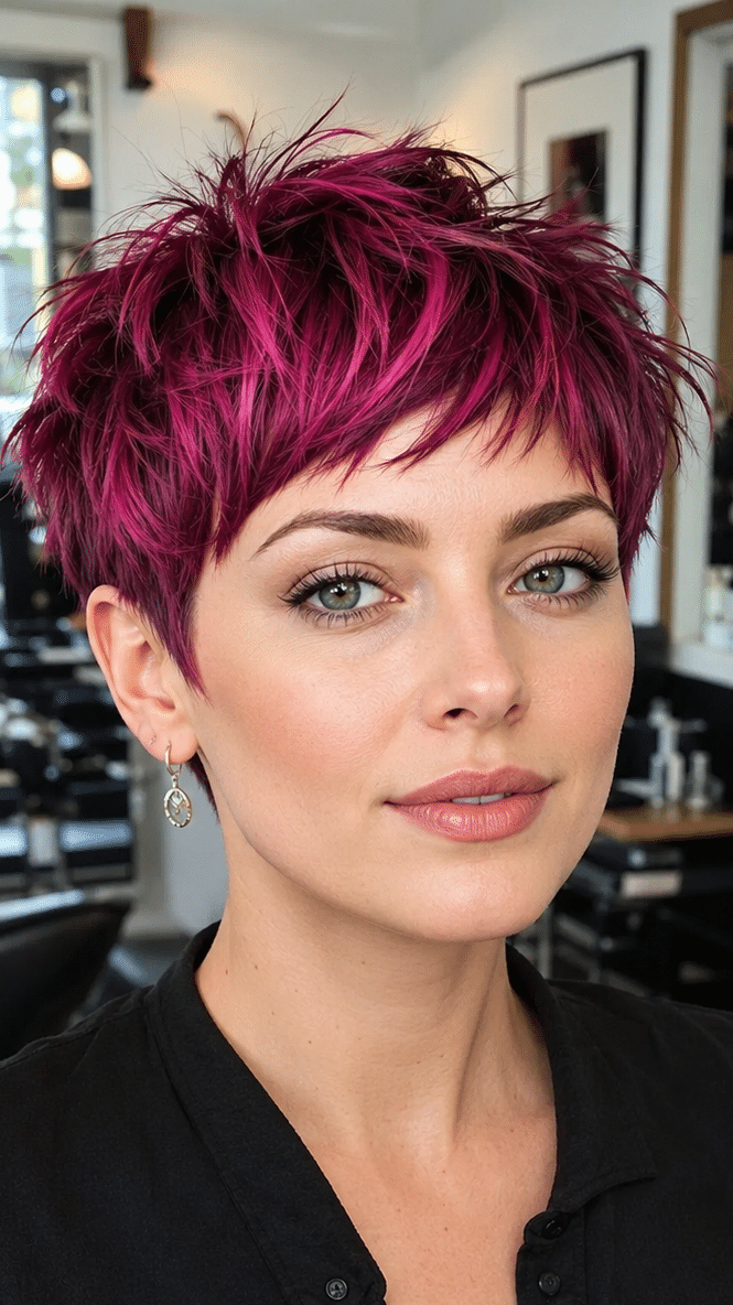 Blackberry Orchid Pixie Hair
