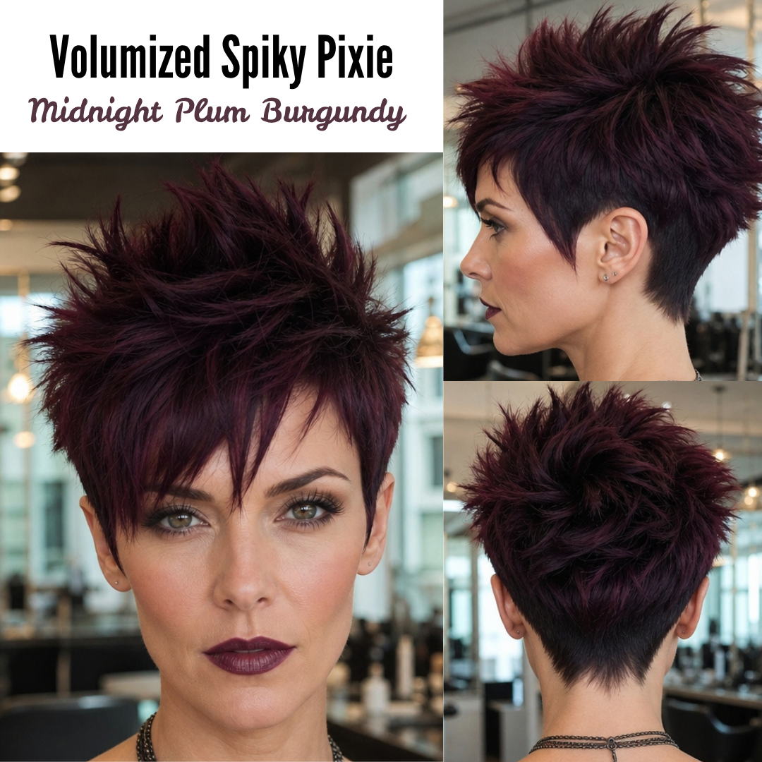Midnight Plum Burgundy Hair