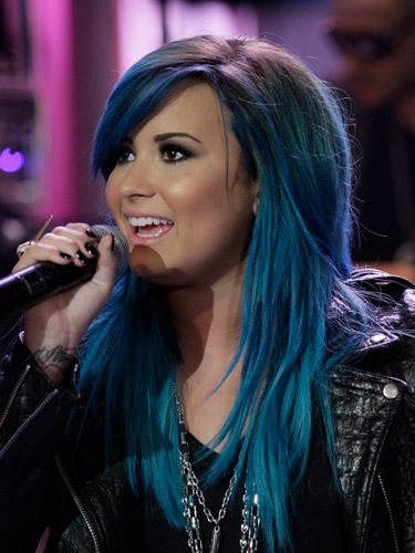 Blue Highlights Demi Lovato