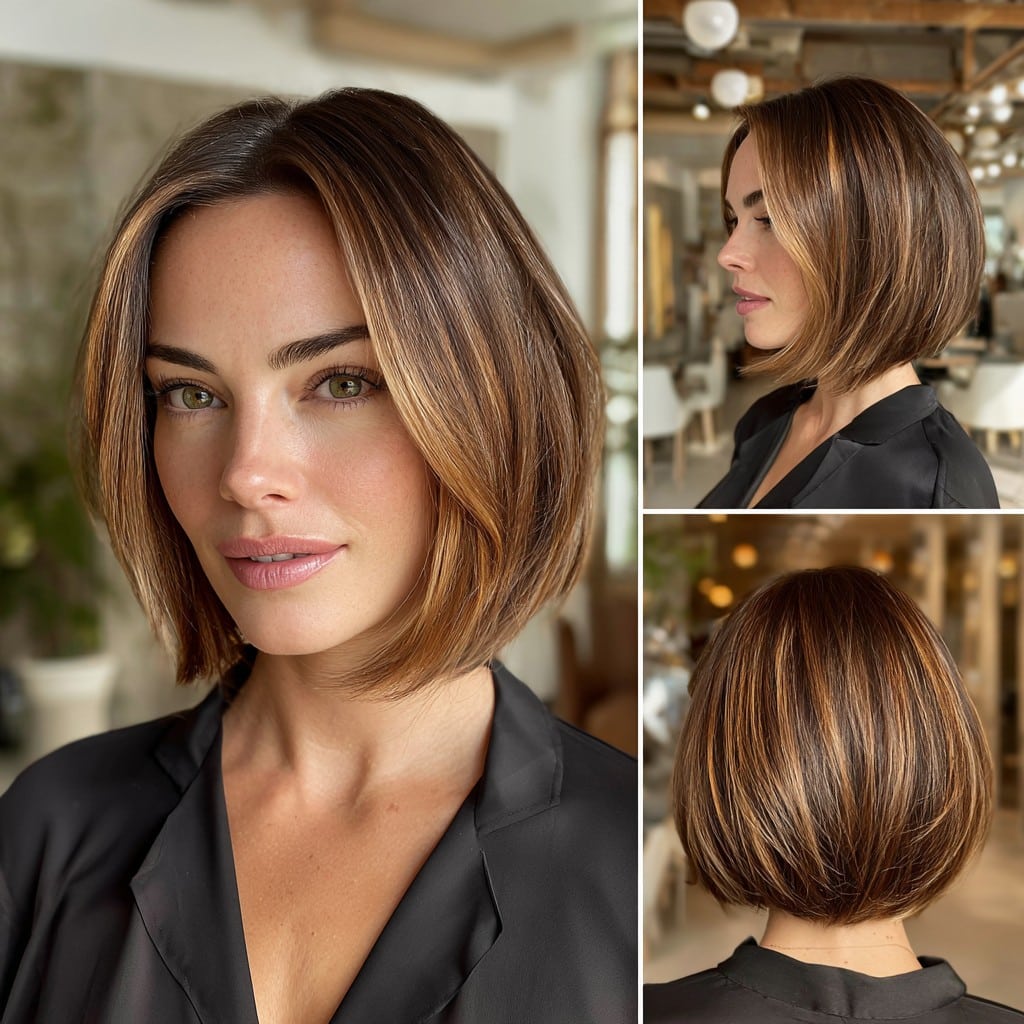 Caramel Brown Bob Hair