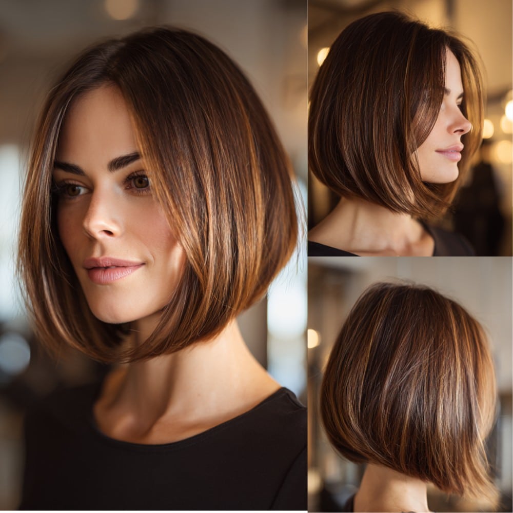 Chestnut Brown Bob Hair