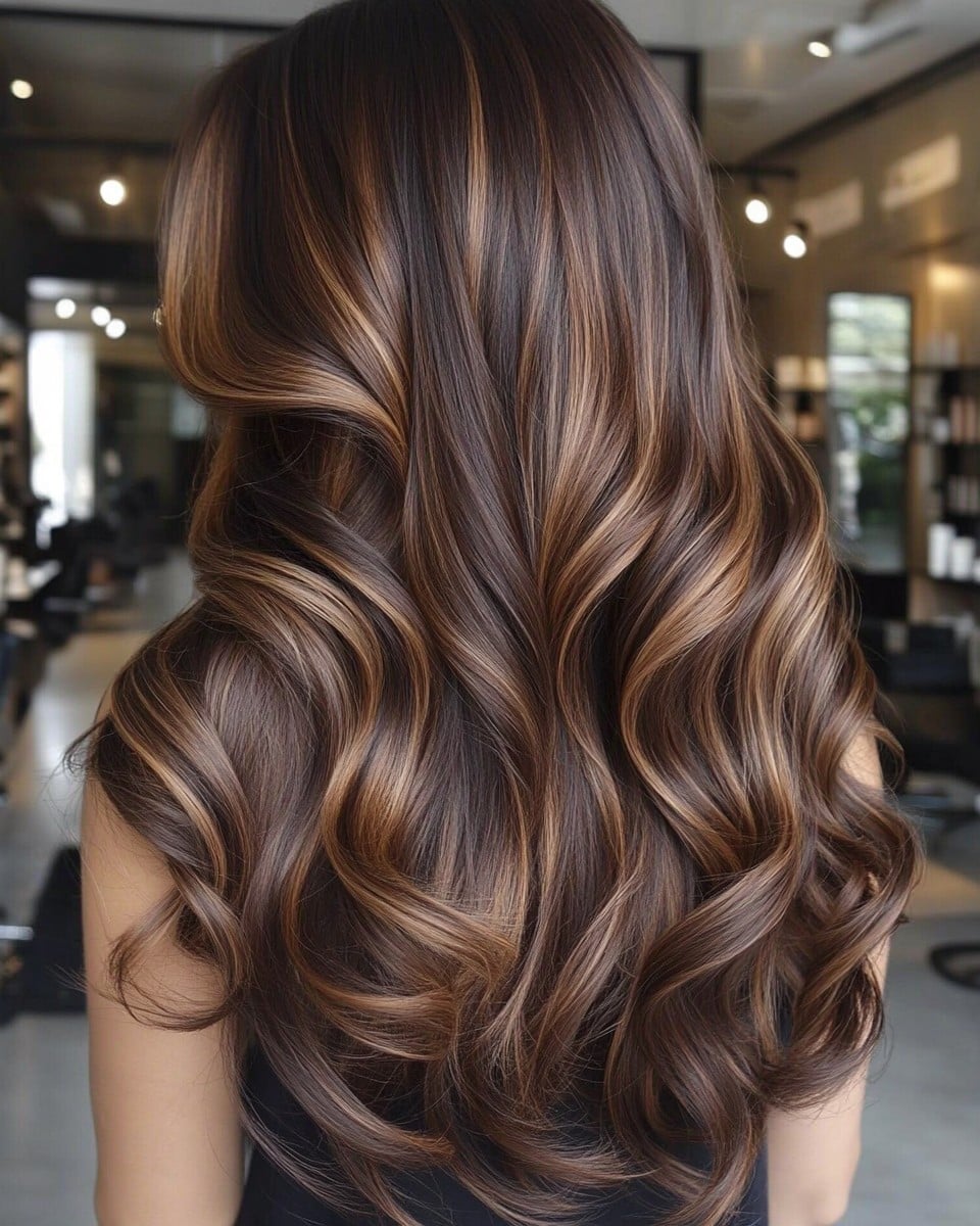Chocolate Brunette with Toasted Caramel Highlights