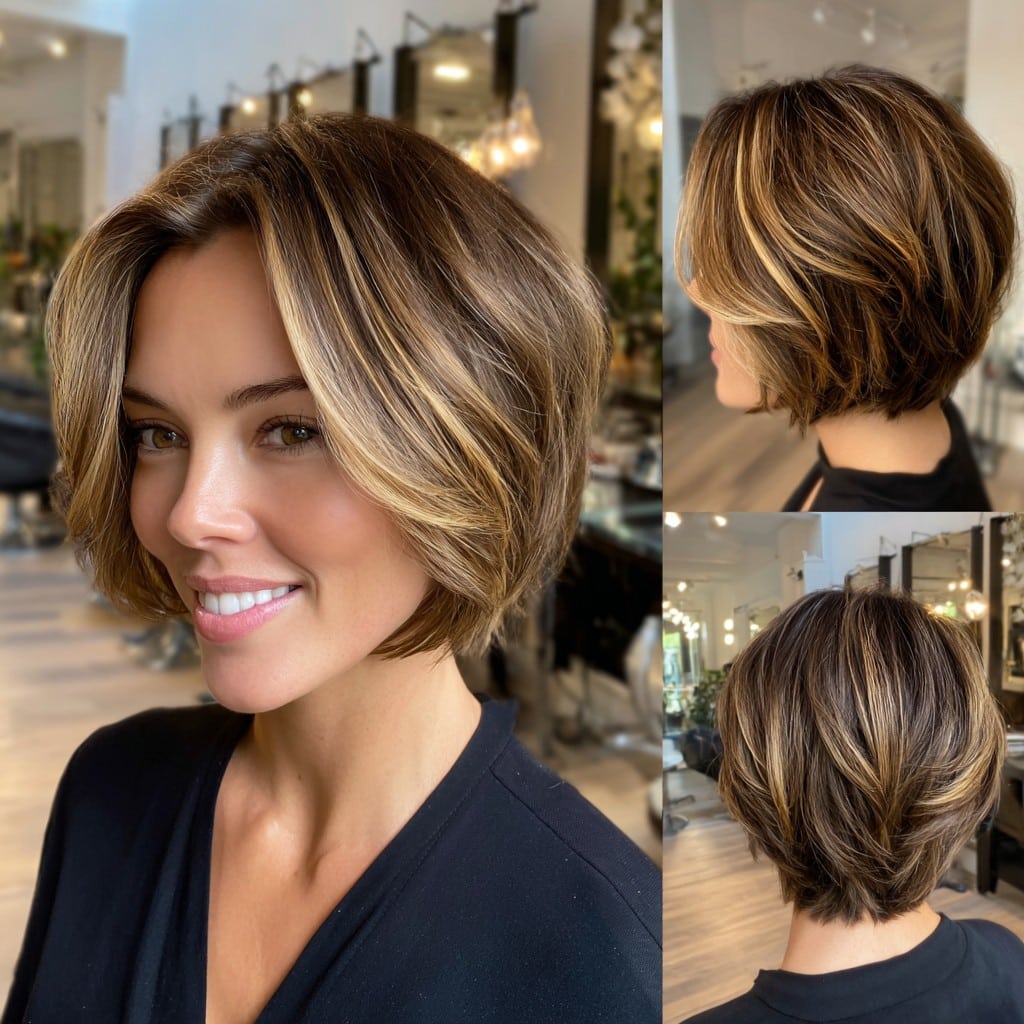 Honey Bronde Bob Hair