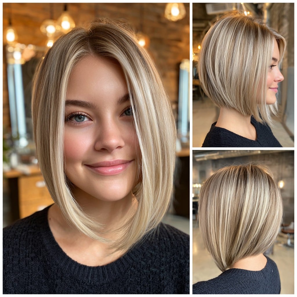 Icy Beige Blonde Bob Hair