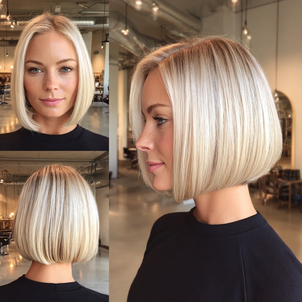 Platinum Blonde Bob Hair