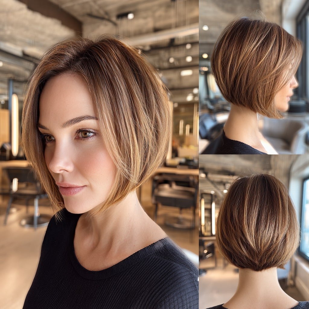 Warm Chestnut Brown Bob Hair