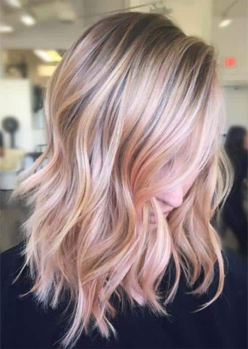 Balayage Hair Trend: Balayage Hair Colors & Balayage Highlights: Rose Gold Balayage