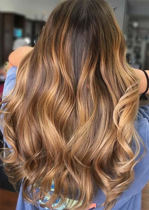 Balayage Hair Trend: Balayage Hair Colors & Balayage Highlights: Caramel and Chocolate Balayage