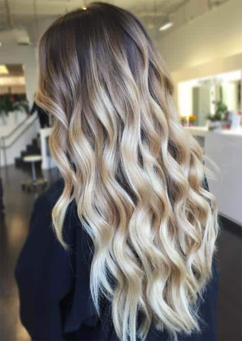 Balayage Hair Trend: Balayage Hair Colors & Balayage Highlights: Blonde Cascade Balayage