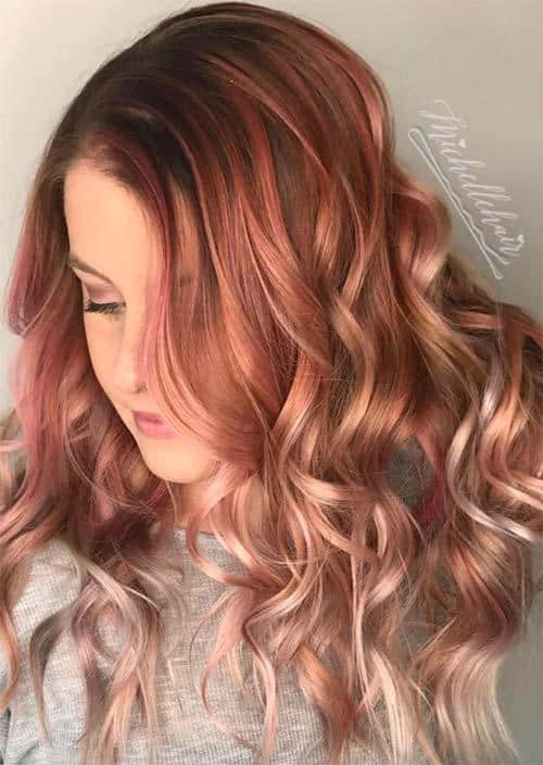 Balayage Hair Trend: Balayage Hair Colors & Balayage Highlights: Coral Balayage