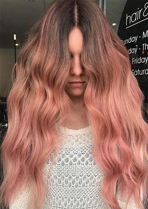 Balayage Hair Trend: Balayage Hair Colors & Balayage Highlights: Peach Balayage