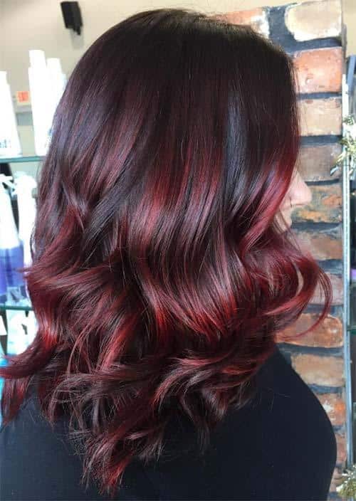 Balayage Hair Trend: Balayage Hair Colors & Balayage Highlights: Cherry Cola Balayage