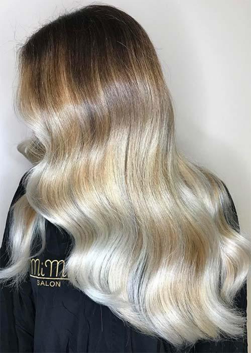 Balayage Hair Trend: Balayage Hair Colors & Balayage Highlights: Gold Color-Melt Balayage