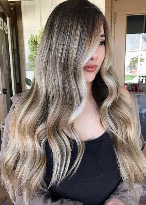 Balayage Hair Trend: Balayage Hair Colors & Balayage Highlights: Chocolate and Gold Balayage