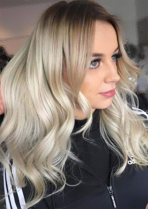 Balayage Hair Trend: Balayage Hair Colors & Balayage Highlights: Platinum Blonde Balayage