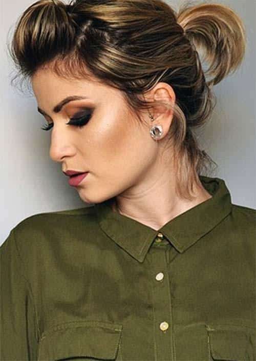 Updos for Short Hair Ideas: Bouffant Ponytail Short Hair Updo