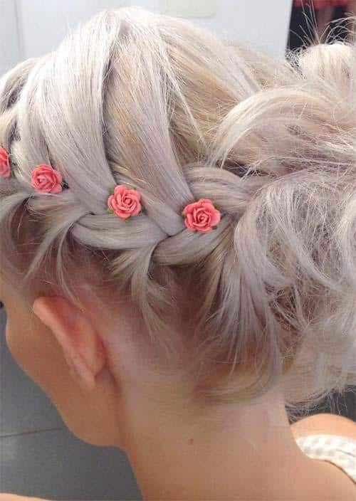 Updos for Short Hair Ideas: Braided Short Hair Updo