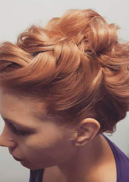 Updos for Short Hair Ideas: Braided Short Hair Updo