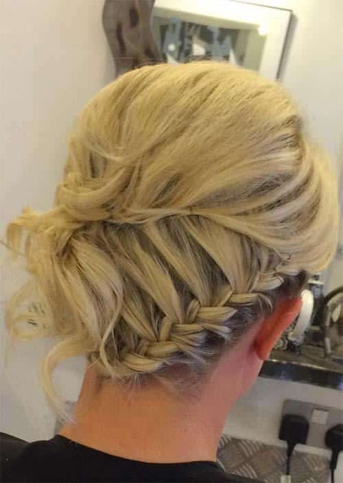 Updos for Short Hair Ideas: Braided Short Hair Updo