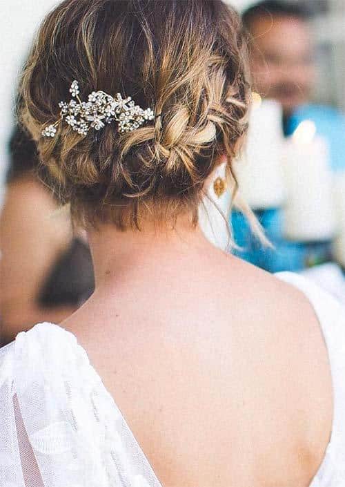 Updos for Short Hair Ideas: Bridal Short Hair Updo