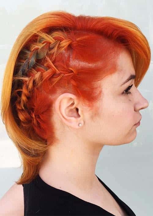 Updos for Short Hair Ideas: Half Braided Short Hair Updo