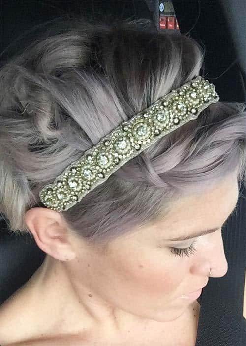 Updos for Short Hair Ideas: Headband Short Hair Updo