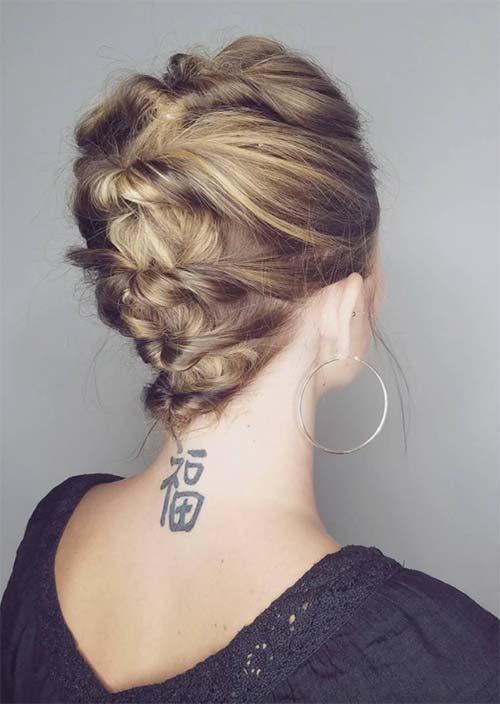 Updos for Short Hair Ideas: Knotted Short Hair Updo