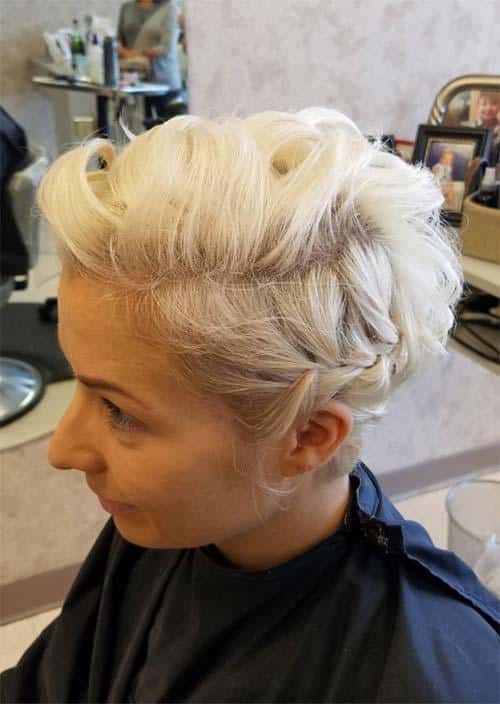 Updos for Short Hair Ideas: Side Braided Short Hair Updo