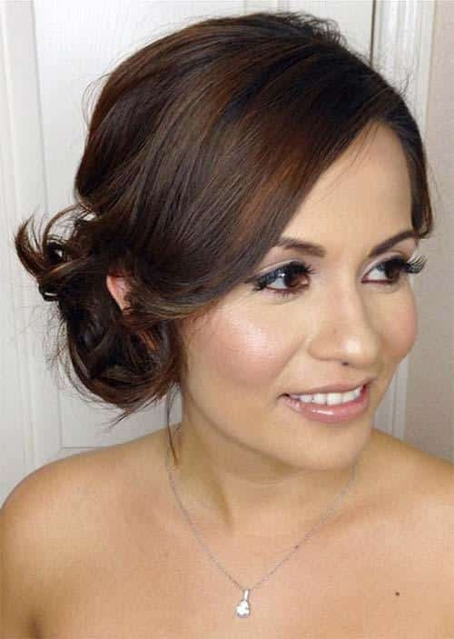 Updos for Short Hair Ideas: Side Pinned Short Hair Updo