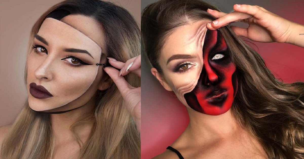 23 Trippy Illusion Makeup Looks for Halloween. 