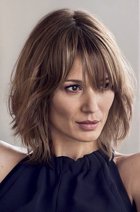 14. Long Bob with Bangs