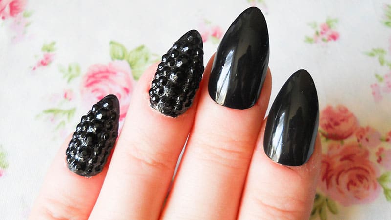 3D Almond Shaped Nails