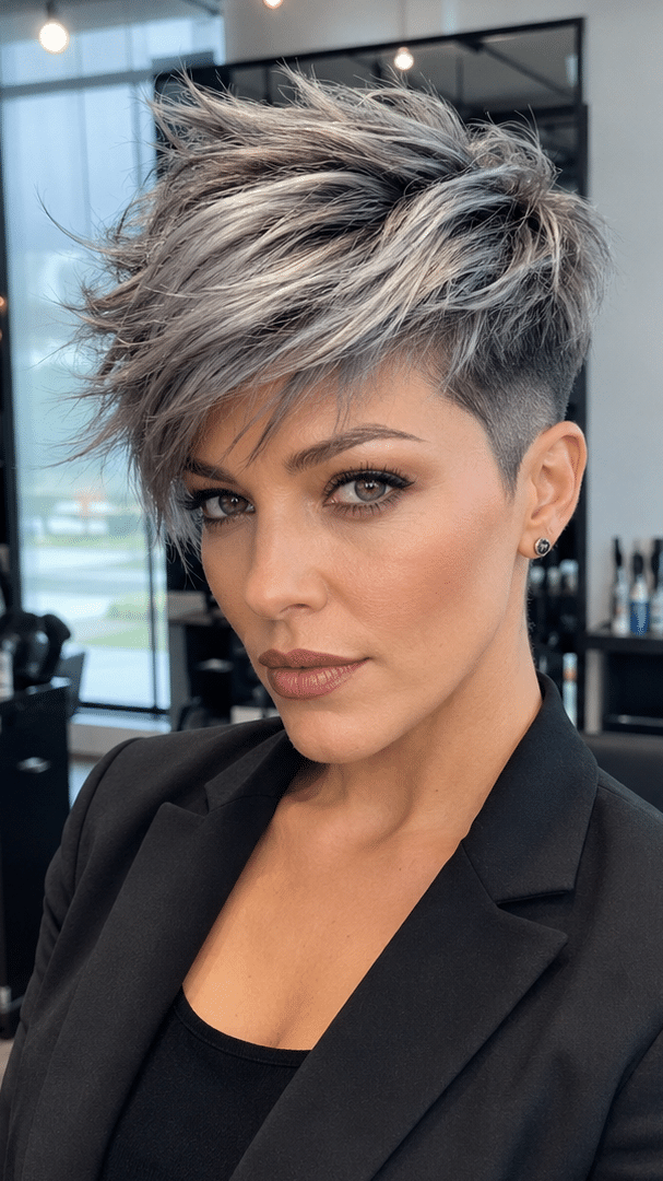 Smoky Silver Frost Hair