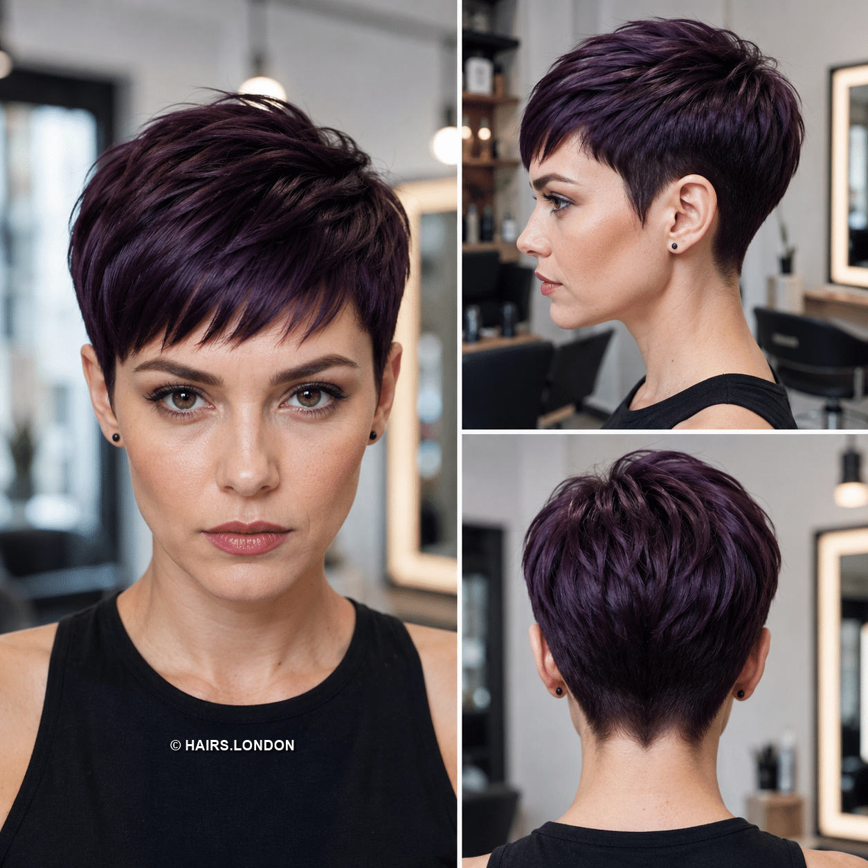 Midnight Plum Silk Hair
