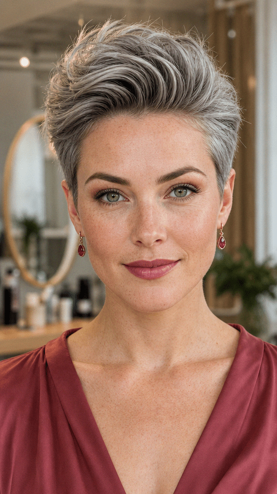 61 Best Pixie Cuts to Suit Every Style and Personality Smoky Pearl Silver Hair
