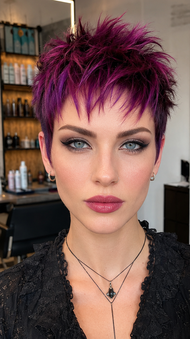 65 Best Short Pixie Cut Hairstyles 2026 Electric Violet Orchid Hair