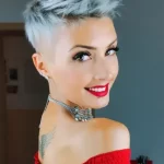 Bold Gray Undershaved Pixie