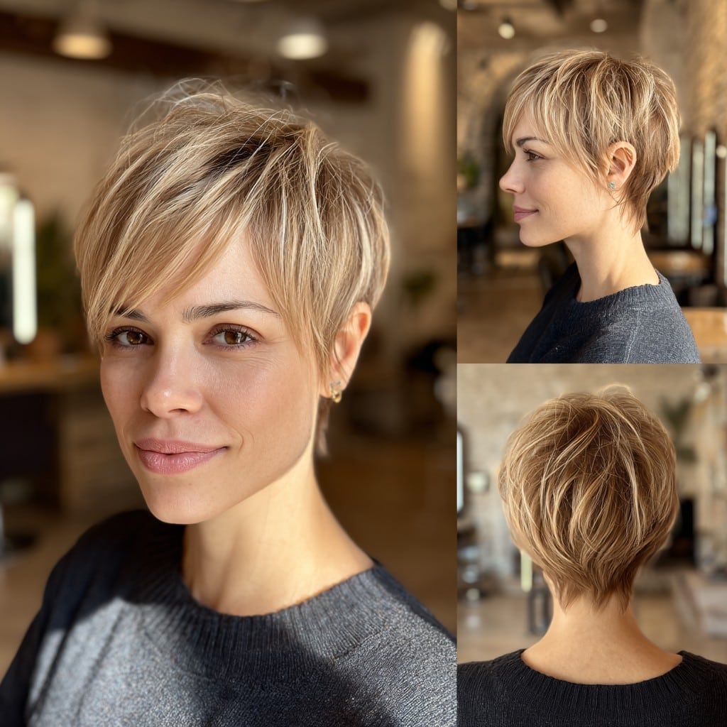 Buttercream Blonde Pixie Hair