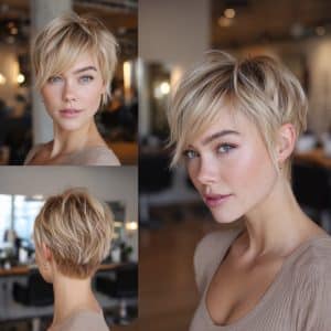 Buttery Blonde Pixie Hair
