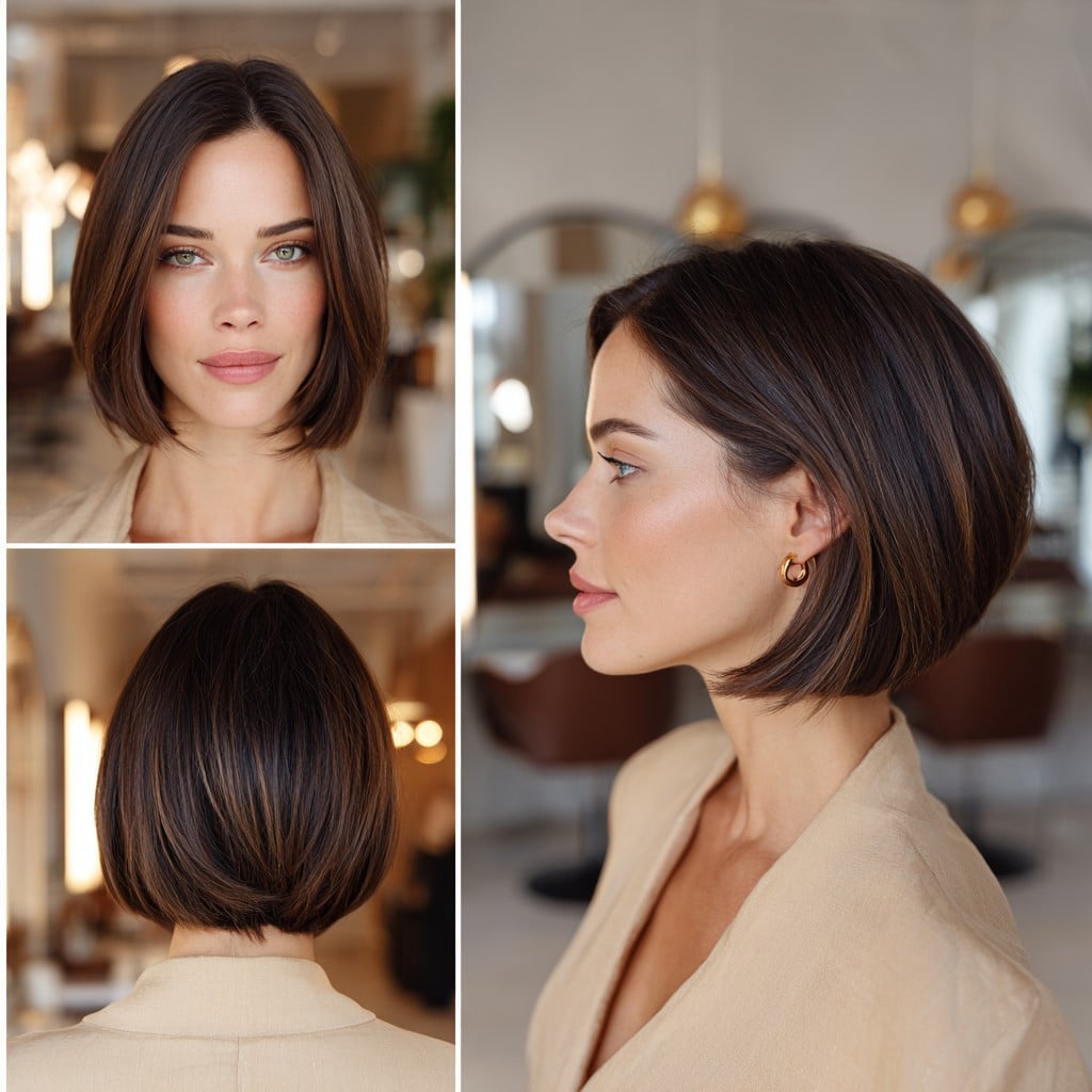 Chestnut Brown Bob Hair