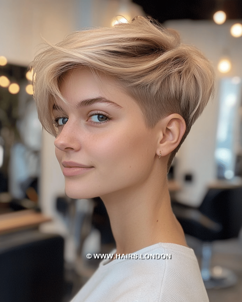 Cool Ash Blonde Pixie Hair