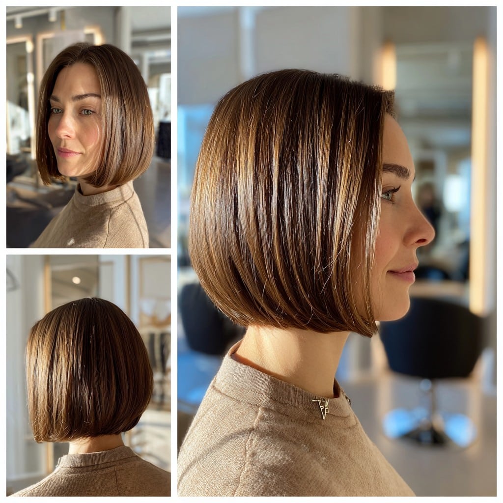 Glossy Chestnut Brown Hair